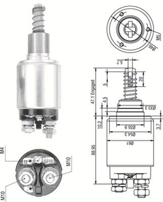 MAGNETI MARELLI Тяговое реле, стартер 940113050255